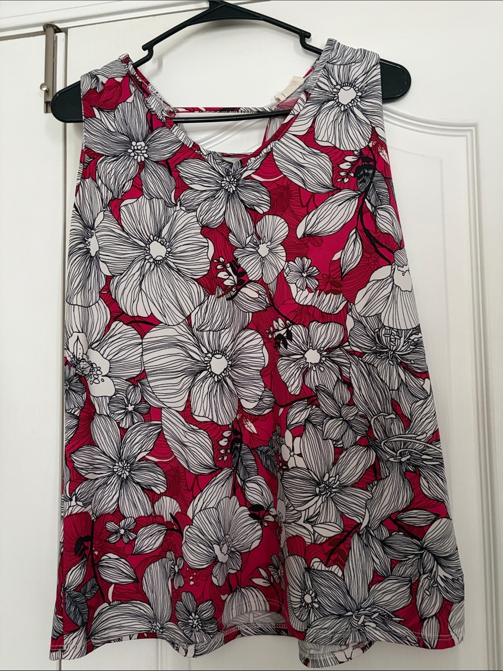 Floral Print Pink Crop Tank Top